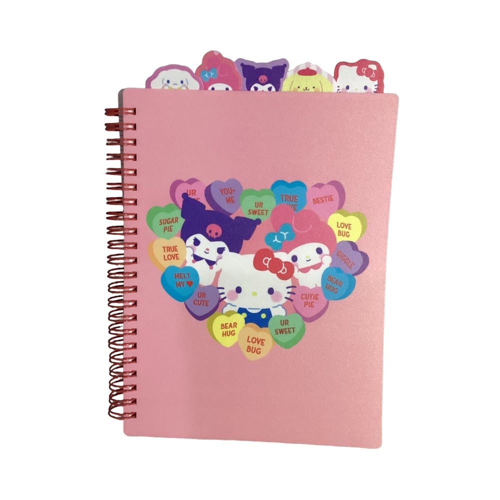 Sanrio Hello Kitty & Friends x Sweethearts 5 Tab 80 Lined Sheet Journal Notebook